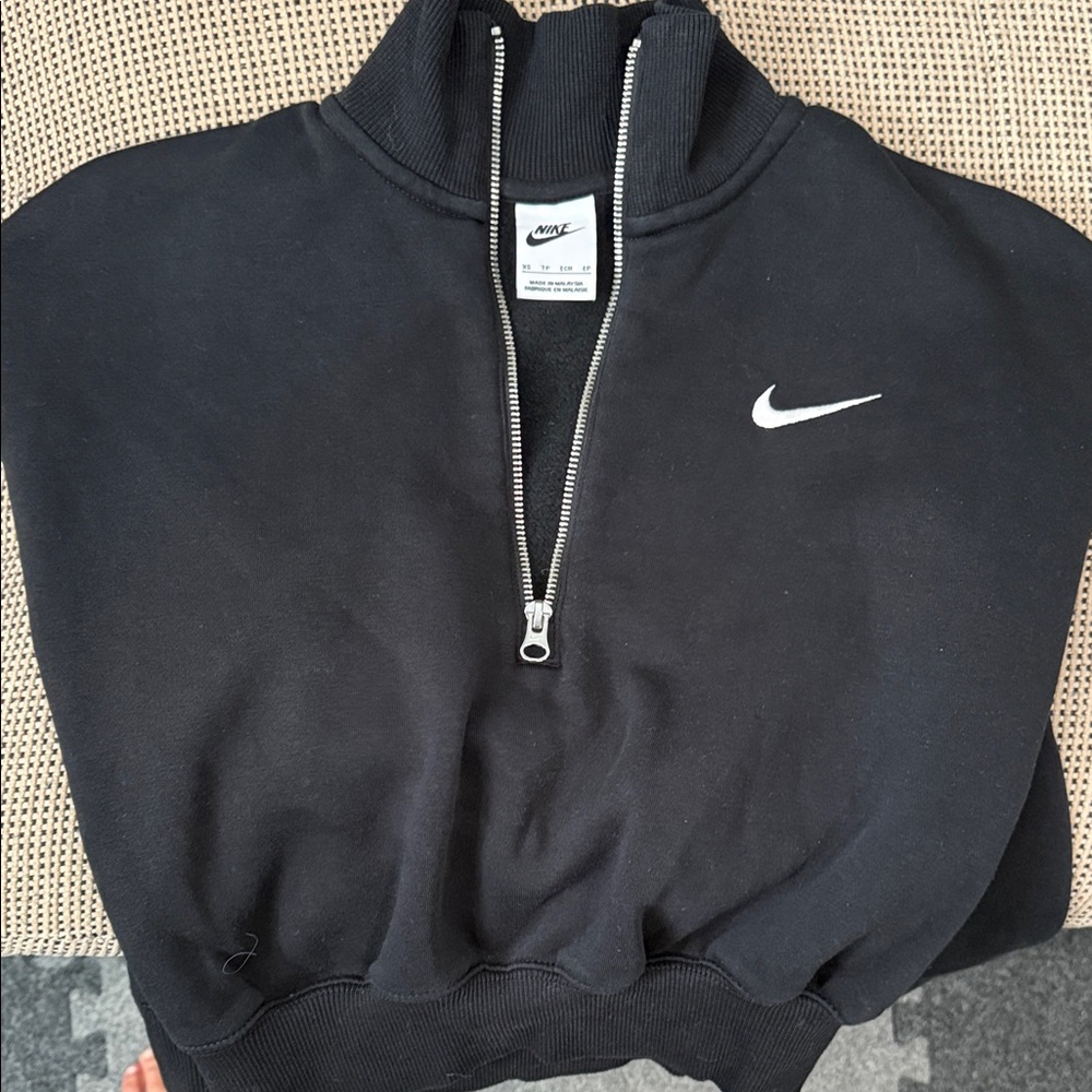 Nike Black Zip-Up Pullover